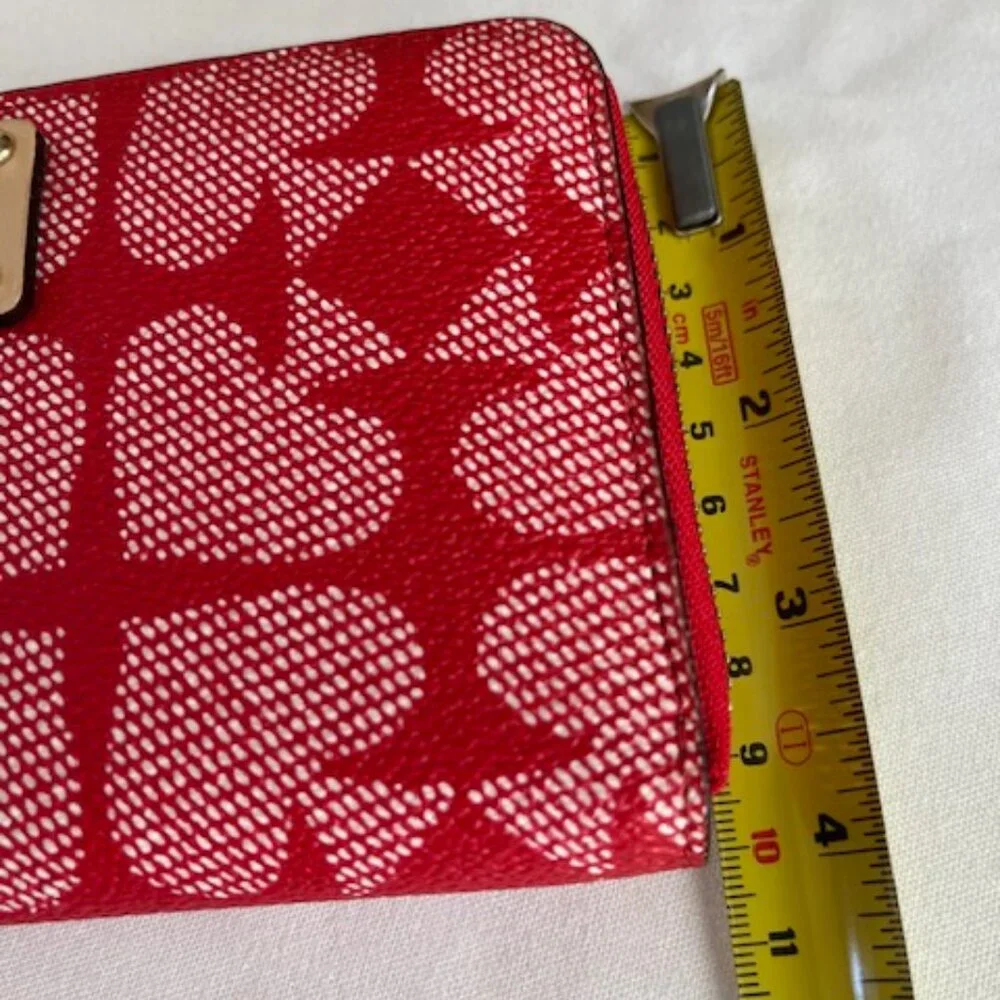 KATE SPADE | Ace Of Spades Red And White Zip Around Wallet